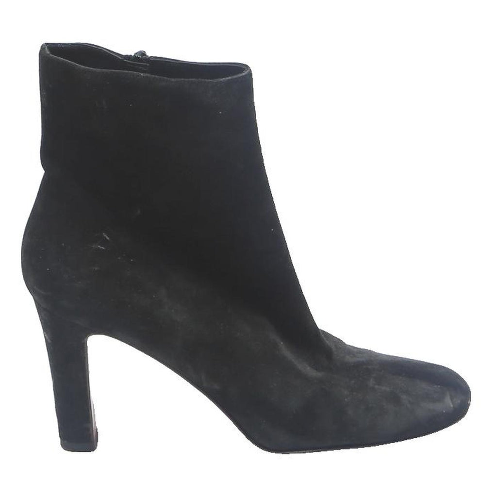 CHRISTIAN LOUBOUTIN Womens Black Suede Ankle Boots UK 4 Elegant Stylish Comfort