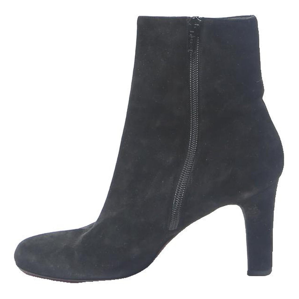 CHRISTIAN LOUBOUTIN Womens Black Suede Ankle Boots UK 4 Elegant Stylish Comfort