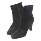 CHRISTIAN LOUBOUTIN Womens Black Suede Ankle Boots UK 4 Elegant Stylish Comfort