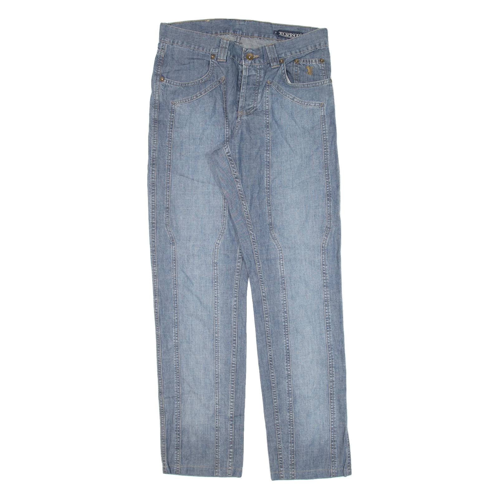 JECKERSON Mens Jeans Blue Regular Straight W31 L30