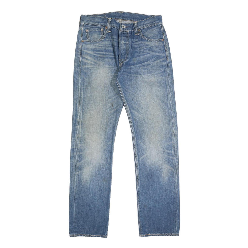 LEVI'S 501 Mens Jeans Blue Regular Straight Denim Medium W30 L32 Classic Button