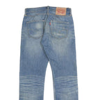 LEVI'S 501 Mens Jeans Blue Regular Straight Denim Medium W30 L32 Classic Button