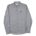 U.S. POLO ASSN Mens Blue Button-Down Shirt M Cotton Blend Classic Fit Casual