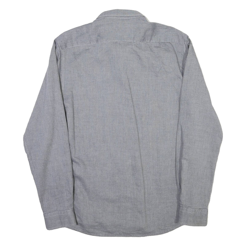 U.S. POLO ASSN Mens Blue Button-Down Shirt M Cotton Blend Classic Fit Casual