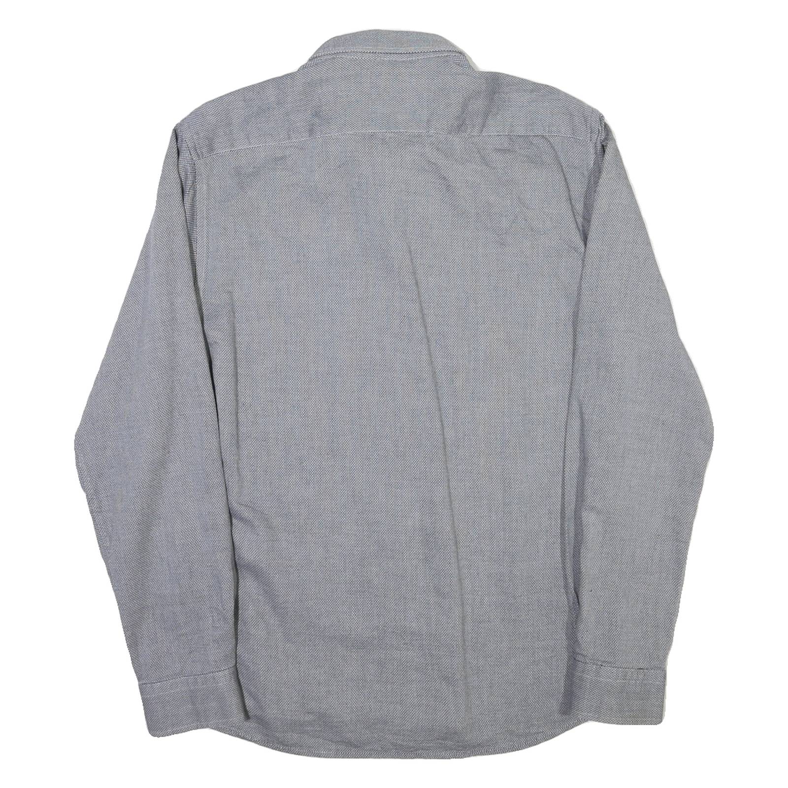 U.S. POLO ASSN Mens Blue Button-Down Shirt M Cotton Blend Classic Fit Casual