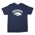 GILDAN Mens Navy Blue Nevada Graphic T-Shirt L Short Sleeve Crew Neck America