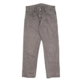 CARHARTT Mens Jeans Grey Regular Straight Denim W31 L29 Button Closure