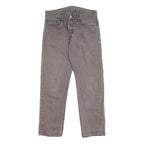 CARHARTT Mens Jeans Grey Regular Straight Denim W31 L29 Button Closure