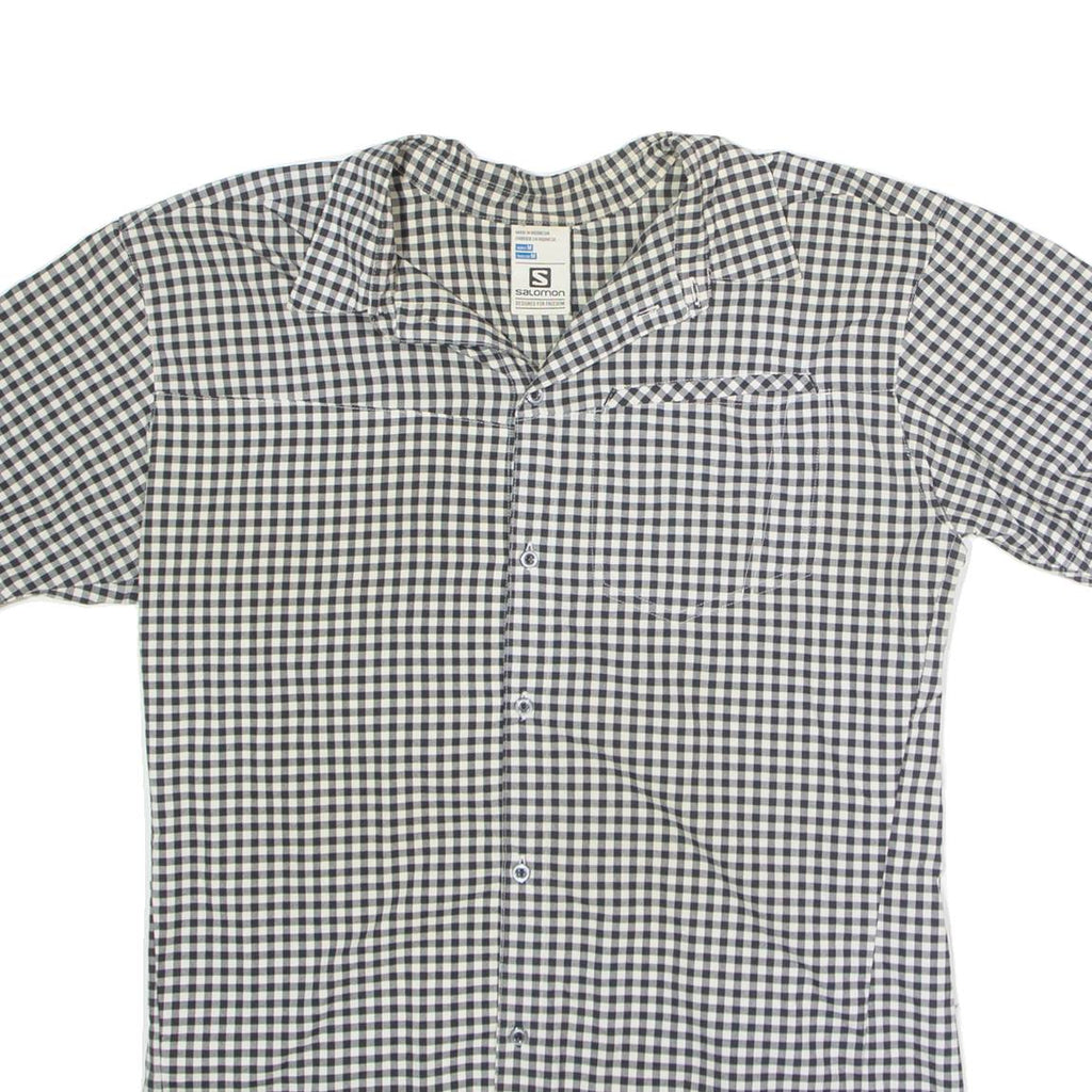 SALOMON Mens Shirt Black Gingham M