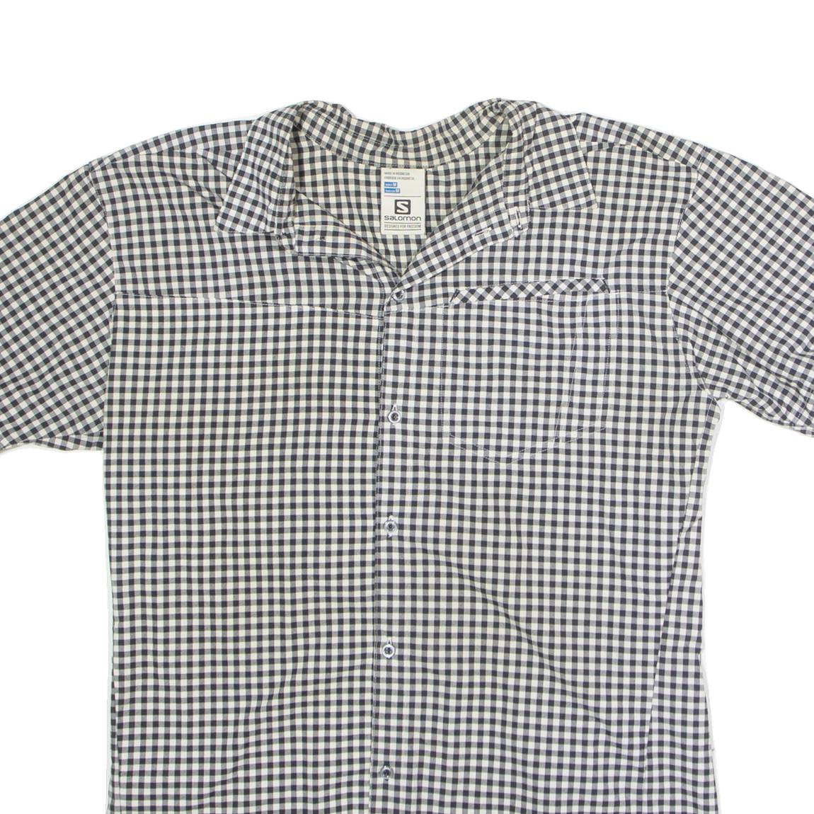 SALOMON Mens Shirt Black Gingham M