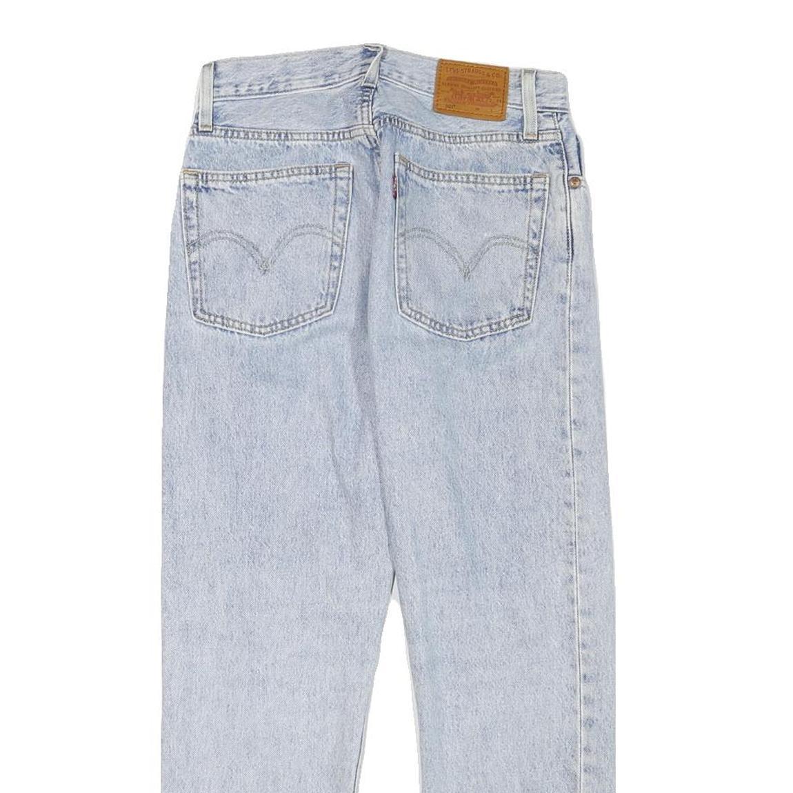 LEVI'S 501 Womens Jeans Blue Regular Straight Denim Light W26 L25 Classic Fit