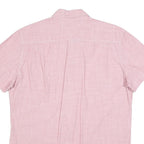 TOMMY HILFIGER Mens Pink Shirt L Button Down Short Sleeve Cotton Casual