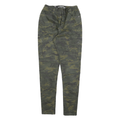 CLOCKHOUSE Womens Cotton Blend Green Camouflage Slim Skinny Trousers W26 L30