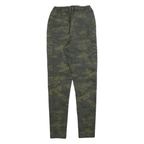 CLOCKHOUSE Womens Cotton Blend Green Camouflage Slim Skinny Trousers W26 L30