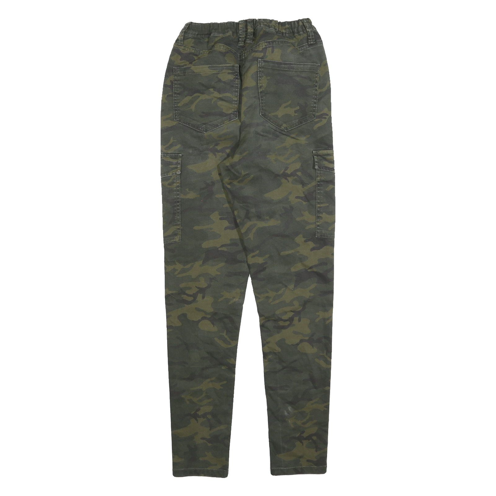 CLOCKHOUSE Womens Cotton Blend Green Camouflage Slim Skinny Trousers W26 L30