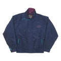 TURNING POINT Mens Navy Blue Jacket L Polyester Blend Zip Casual Retro Bomber