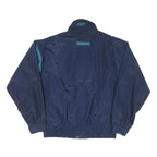 TURNING POINT Mens Navy Blue Jacket L Polyester Blend Zip Casual Retro Bomber