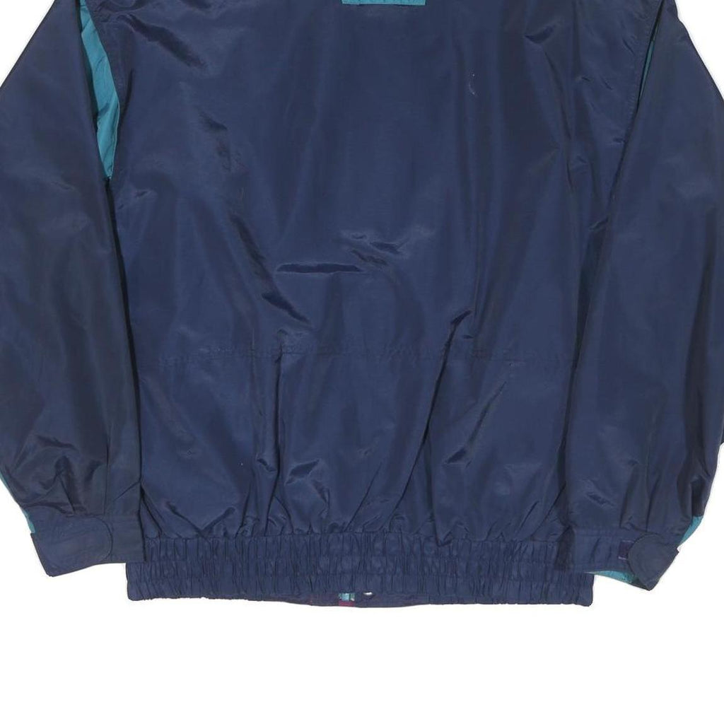 TURNING POINT Mens Navy Blue Jacket L Polyester Blend Zip Casual Retro Bomber