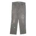 CARHARTT Mens Jeans Grey Relaxed Straight Denim Medium W34 L32 Workwear Utility