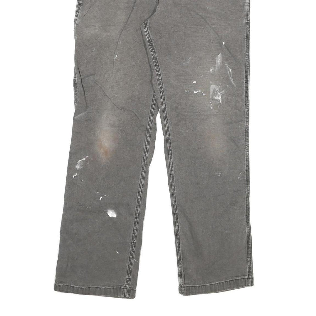 CARHARTT Mens Jeans Grey Relaxed Straight Denim Medium W34 L32 Workwear Utility