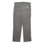 CARHARTT Mens Jeans Grey Relaxed Straight Denim Medium W34 L32 Workwear Utility
