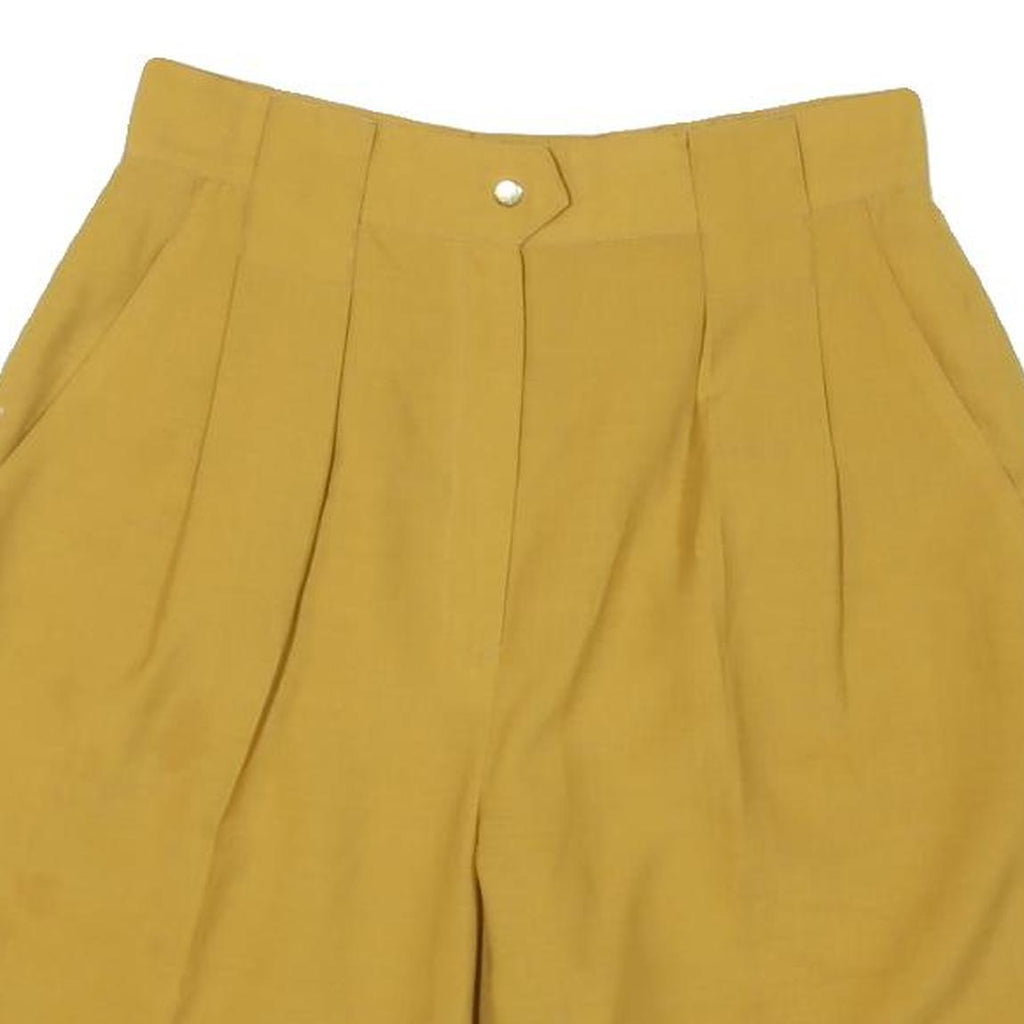 YOUR SHOW Womens Shorts Yellow Wool Blend M W28 Classic Fit Casual