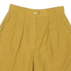 YOUR SHOW Womens Shorts Yellow Wool Blend M W28 Classic Fit Casual