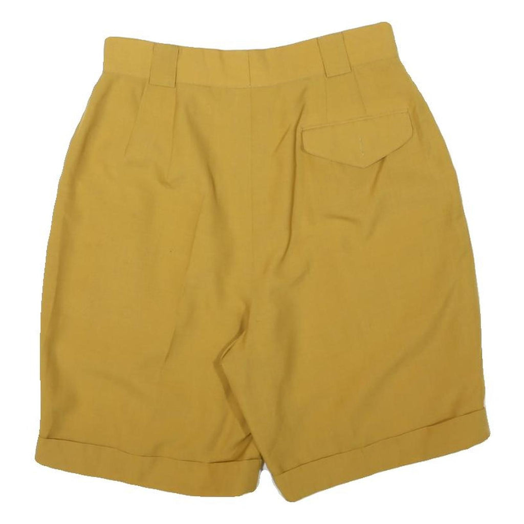 YOUR SHOW Womens Shorts Yellow Wool Blend M W28 Classic Fit Casual