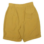 YOUR SHOW Womens Shorts Yellow Wool Blend M W28 Classic Fit Casual