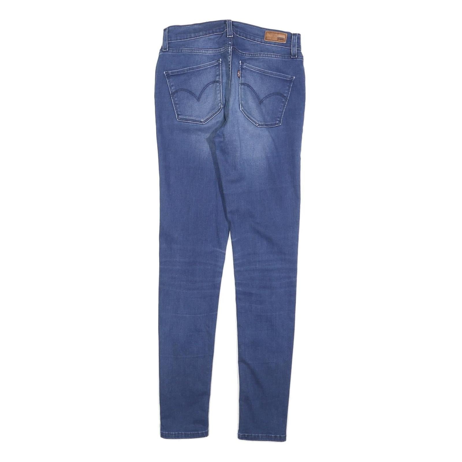 LEVI'S Womens Slim Blue Denim Rinse Jeans W27 L30 Stretch Comfort Zip