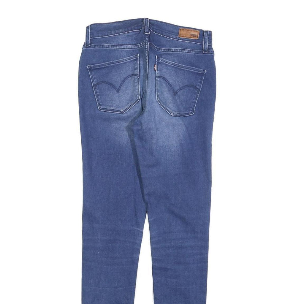 LEVI'S Womens Slim Blue Denim Rinse Jeans W27 L30 Stretch Comfort Zip