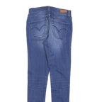 LEVI'S Womens Slim Blue Denim Rinse Jeans W27 L30 Stretch Comfort Zip