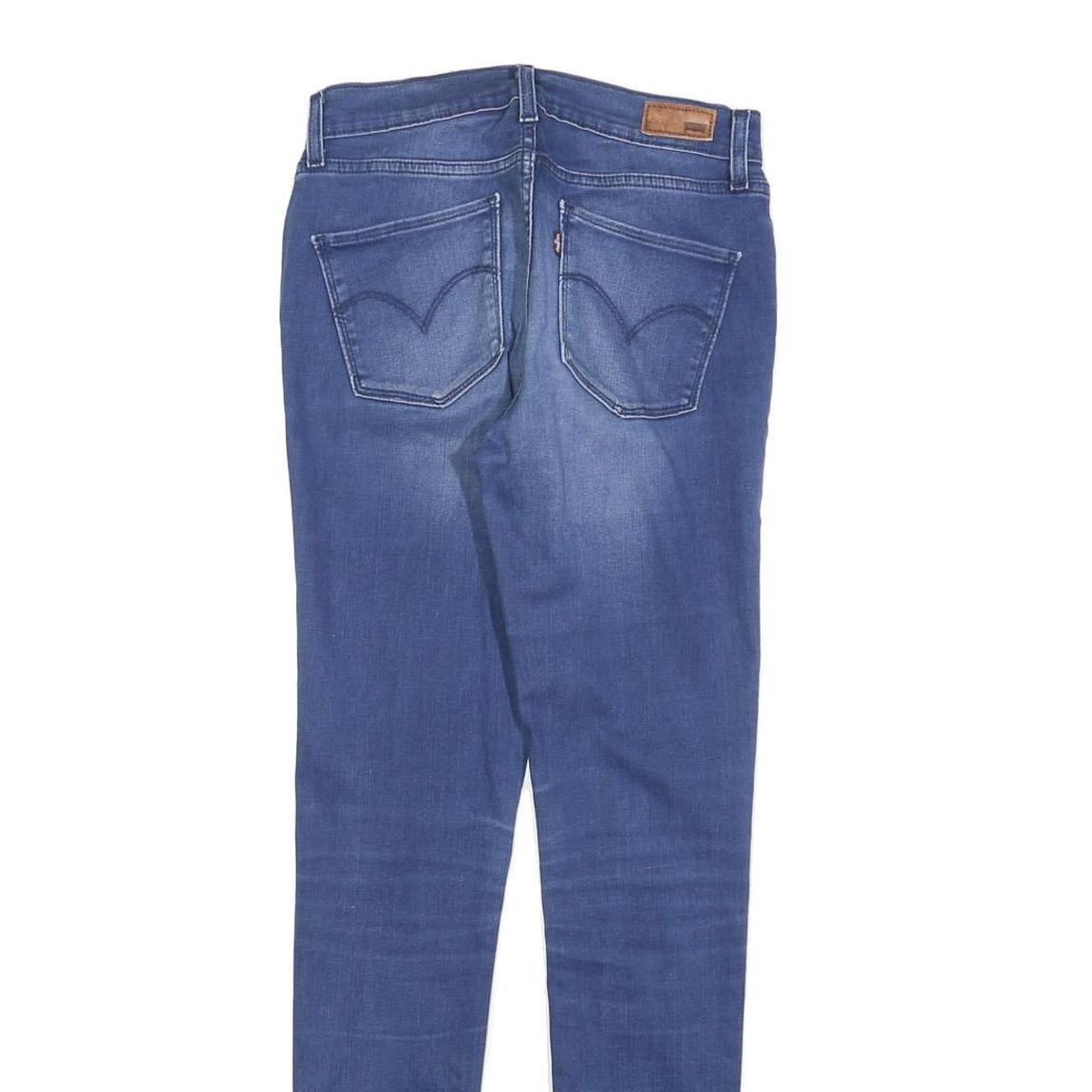 LEVI'S Womens Slim Blue Denim Rinse Jeans W27 L30 Stretch Comfort Zip