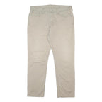LEVI'S Mens Slim Beige Cotton Blend Trousers W36 L29 Zip Closure Casual Wear