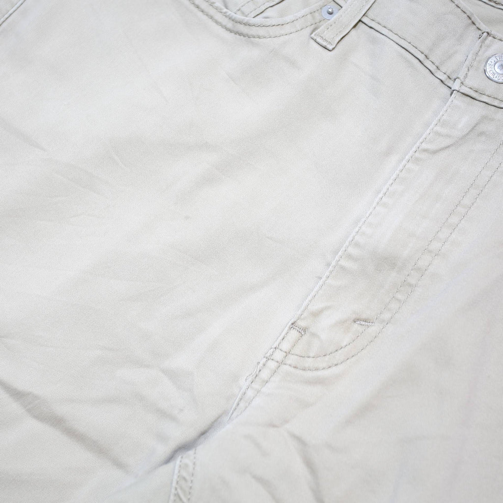 LEVI'S Mens Slim Beige Cotton Blend Trousers W36 L29 Zip Closure Casual Wear