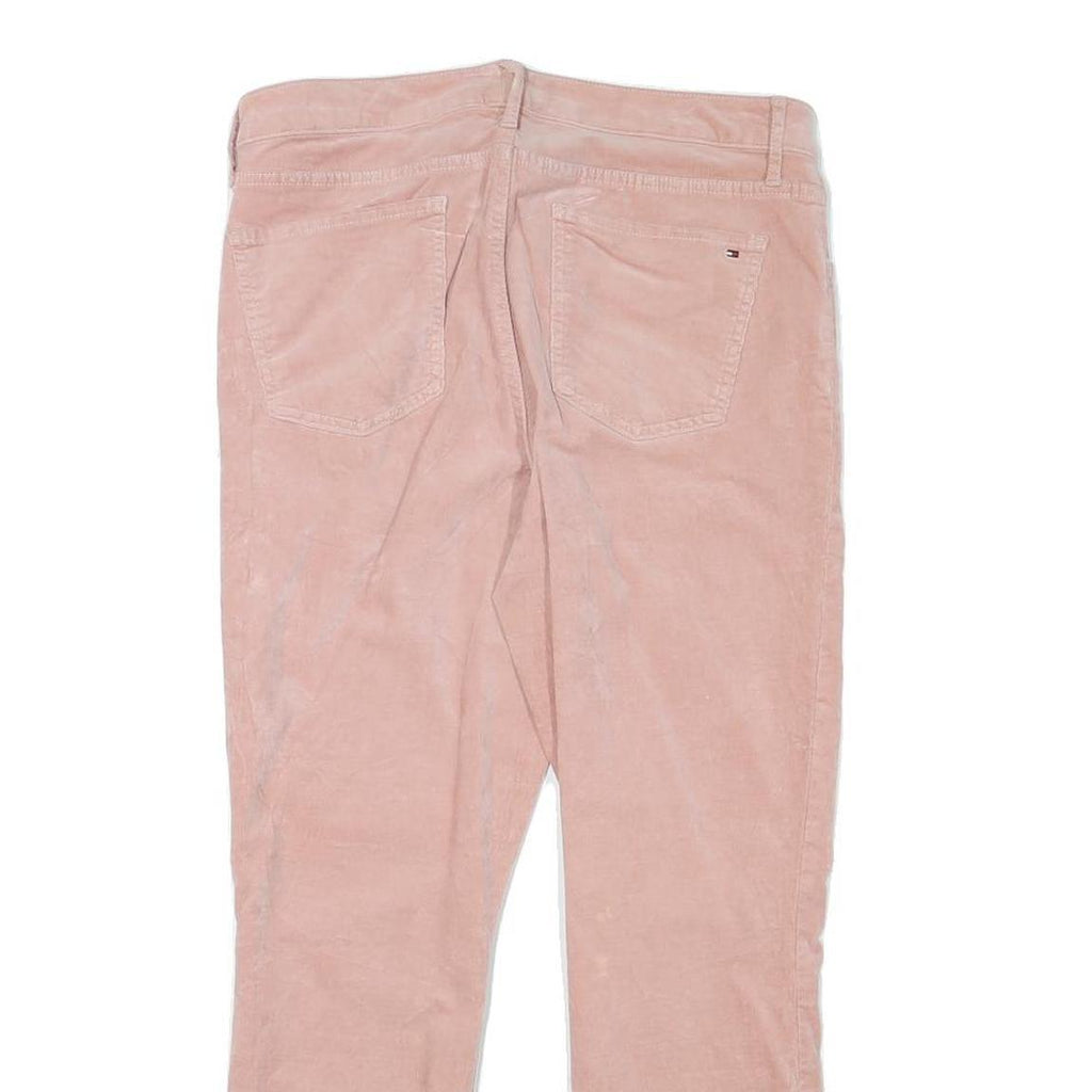TOMMY HILFIGER Womens Cotton Blend Pink Slim Tapered Trousers W31 L26