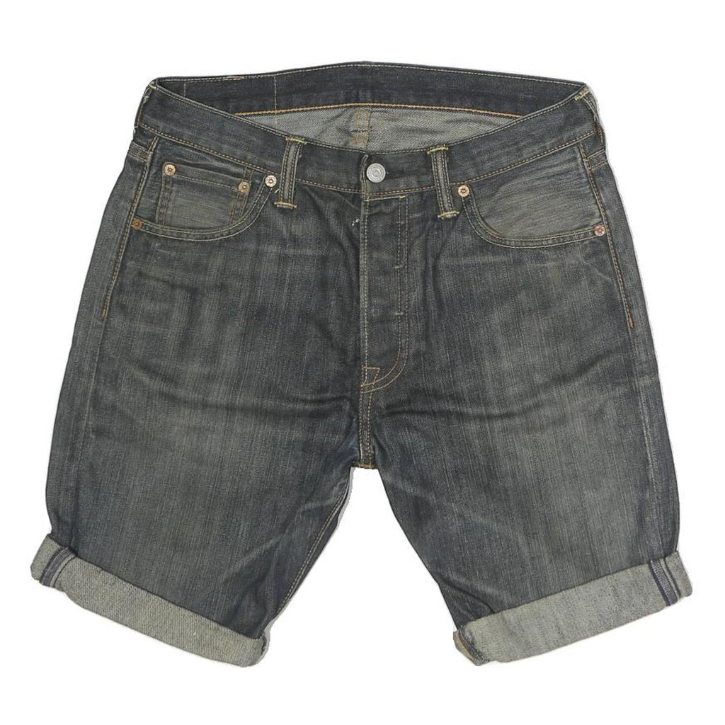 LEVI'S Mens Denim Blue Rolled Hem Shorts M W30 Classic Cut 5 Pocket