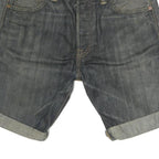 LEVI'S Mens Denim Blue Rolled Hem Shorts M W30 Classic Cut 5 Pocket