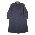 KARNER Womens Navy Blue Statement Button Cotton Blend Jacket L Long Sleeve