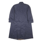KARNER Womens Navy Blue Statement Button Cotton Blend Jacket L Long Sleeve
