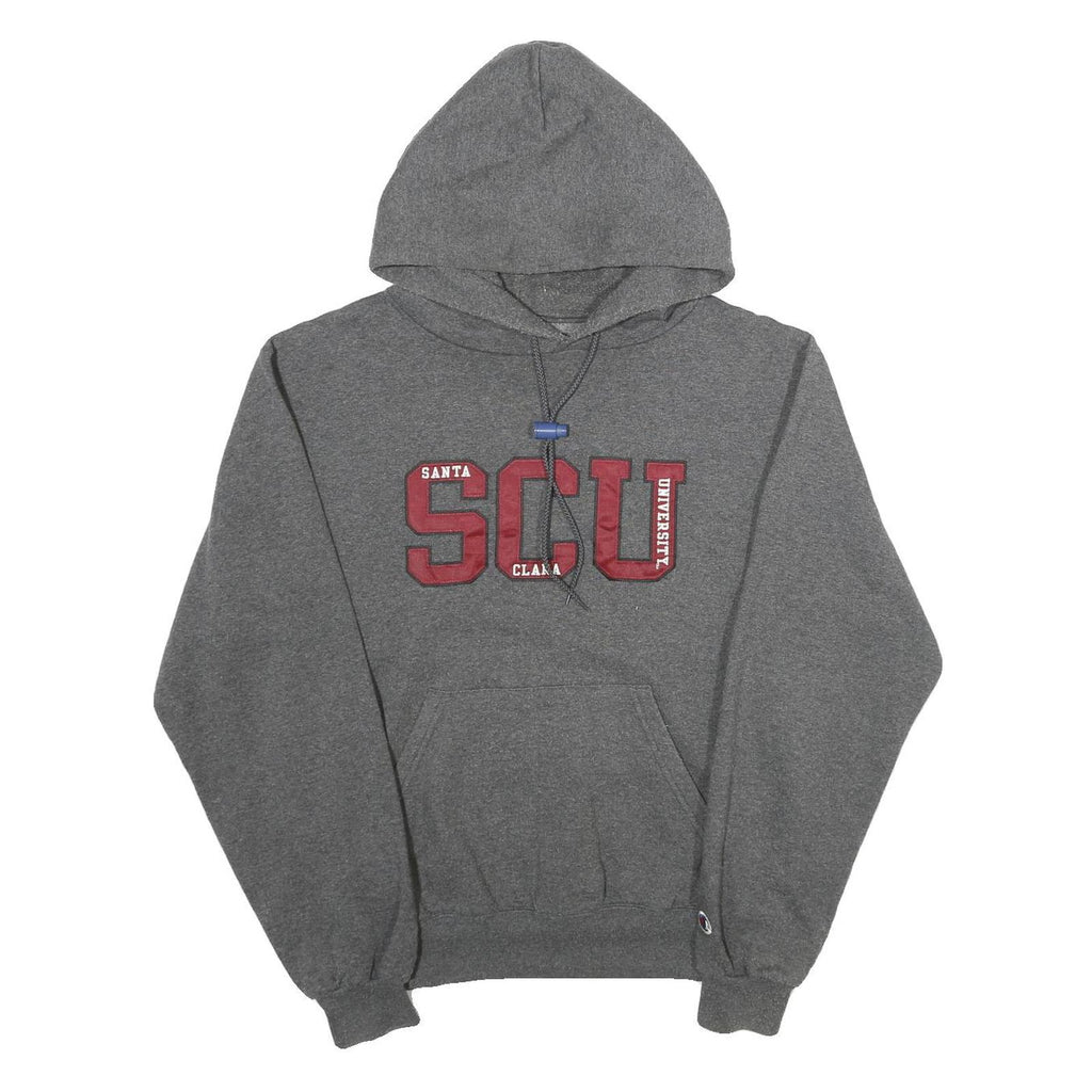 CHAMPION Mens Grey Santa Clara University Pullover Hoodie S Cotton Blend