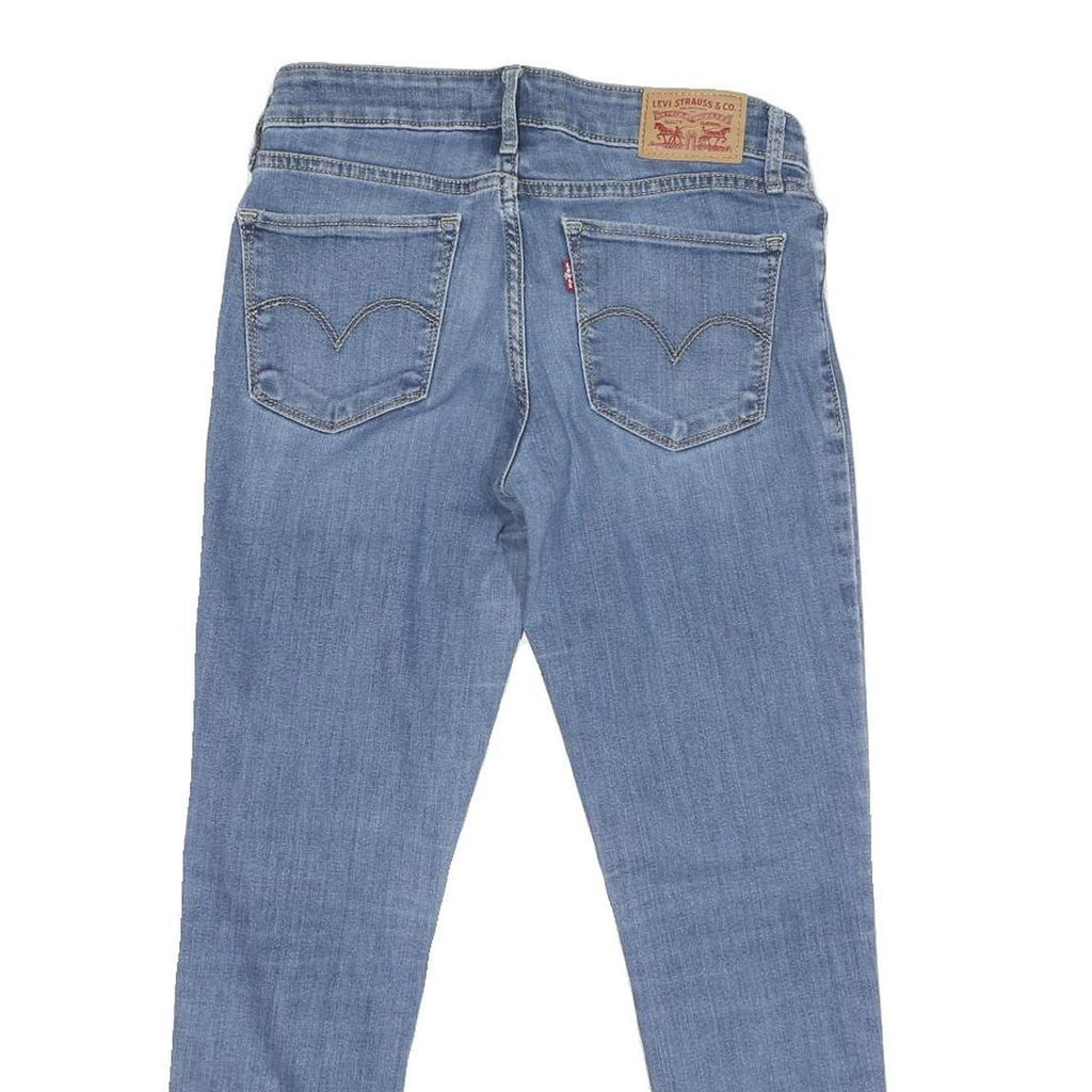 LEVI'S Womens Regular Blue Skinny Denim Light W27 L26 Zip Jeans Classic Fit