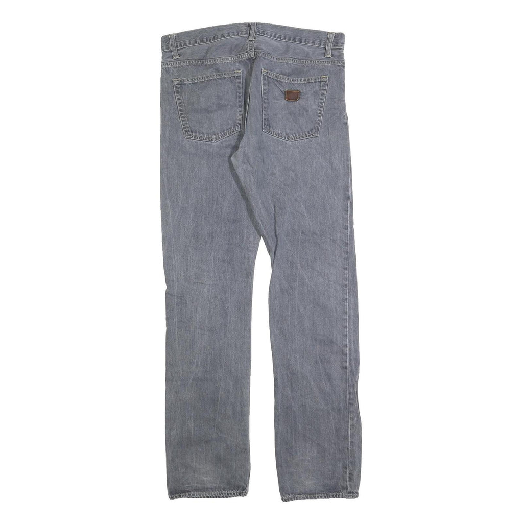 CARHARTT Mens Jeans Blue Regular Straight Denim Light W32 L34 Durable Work Wear