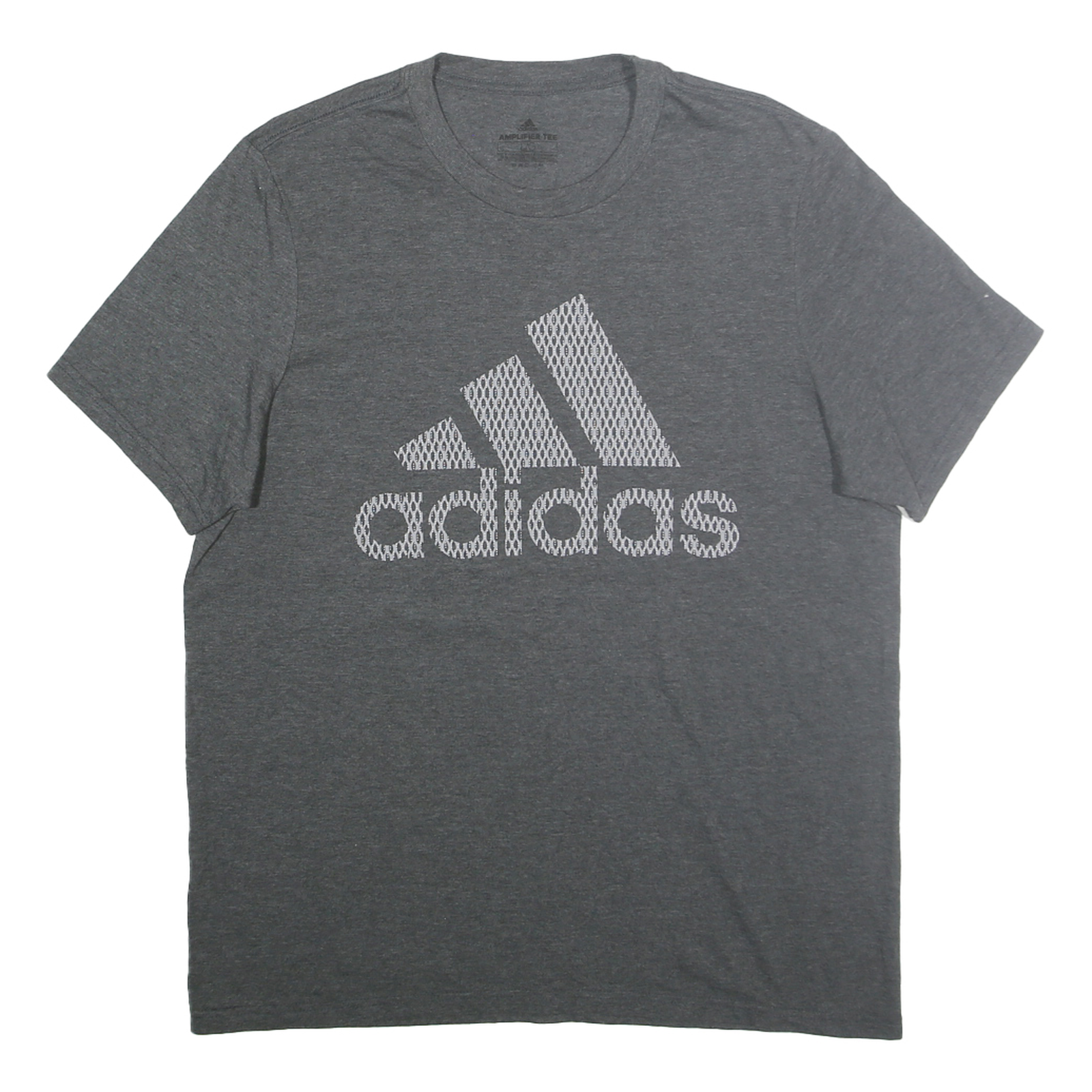 ADIDAS Mens Grey Graphic Logo Modern T-Shirt L Short Sleeve Crew Neck