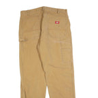 DICKIES Mens Regular Fit Beige Jeans Cotton Blend Zip W36 L34 Workwear Classic
