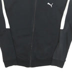 PUMA Womens Black & White Casual Jacket UK 10 Cotton Blend Plain Zip Athletic