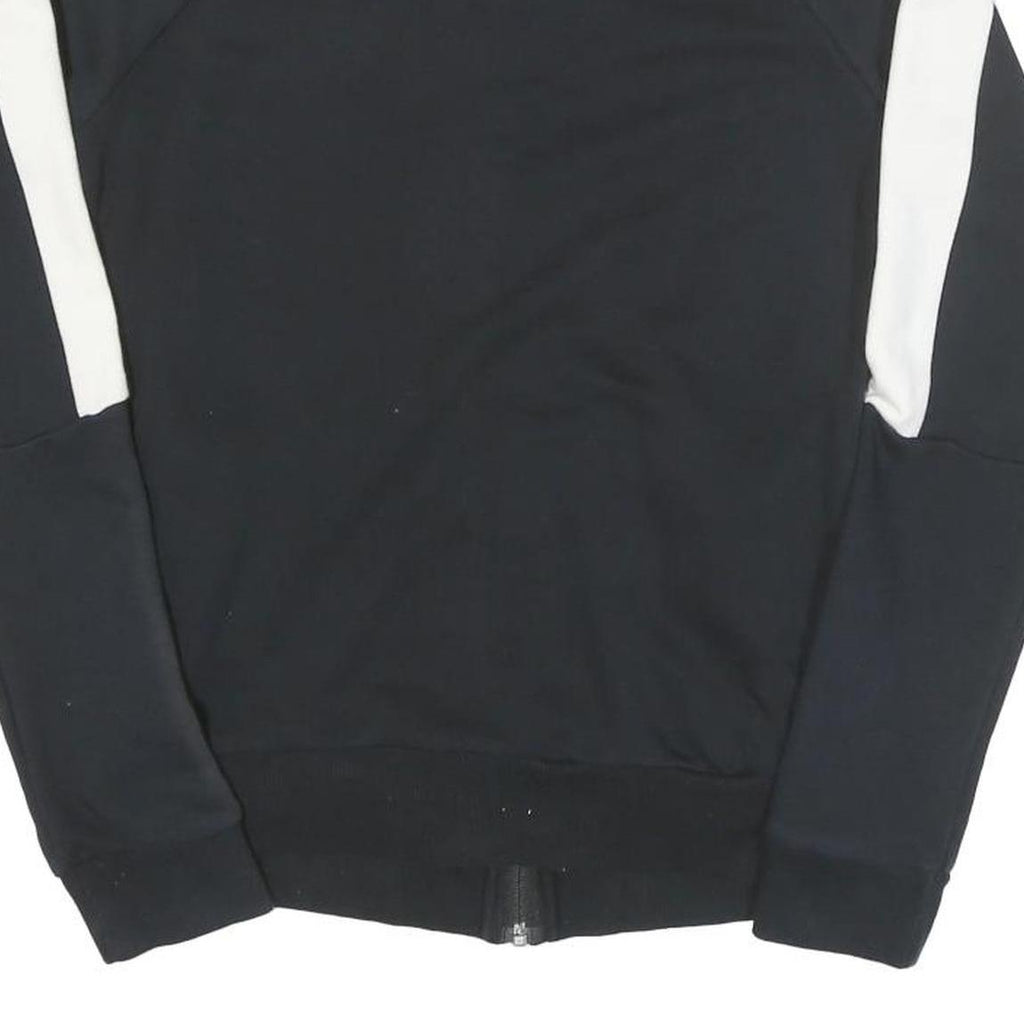 PUMA Womens Black & White Casual Jacket UK 10 Cotton Blend Plain Zip Athletic