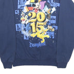 WALT DISNEY Mens Navy Blue Disneyland Resort Crew Neck S 2015 Graphic Sweatshirt