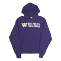 CHAMPION Womens Purple W Volleyball Pullover Hoodie M Cotton Blend Casual