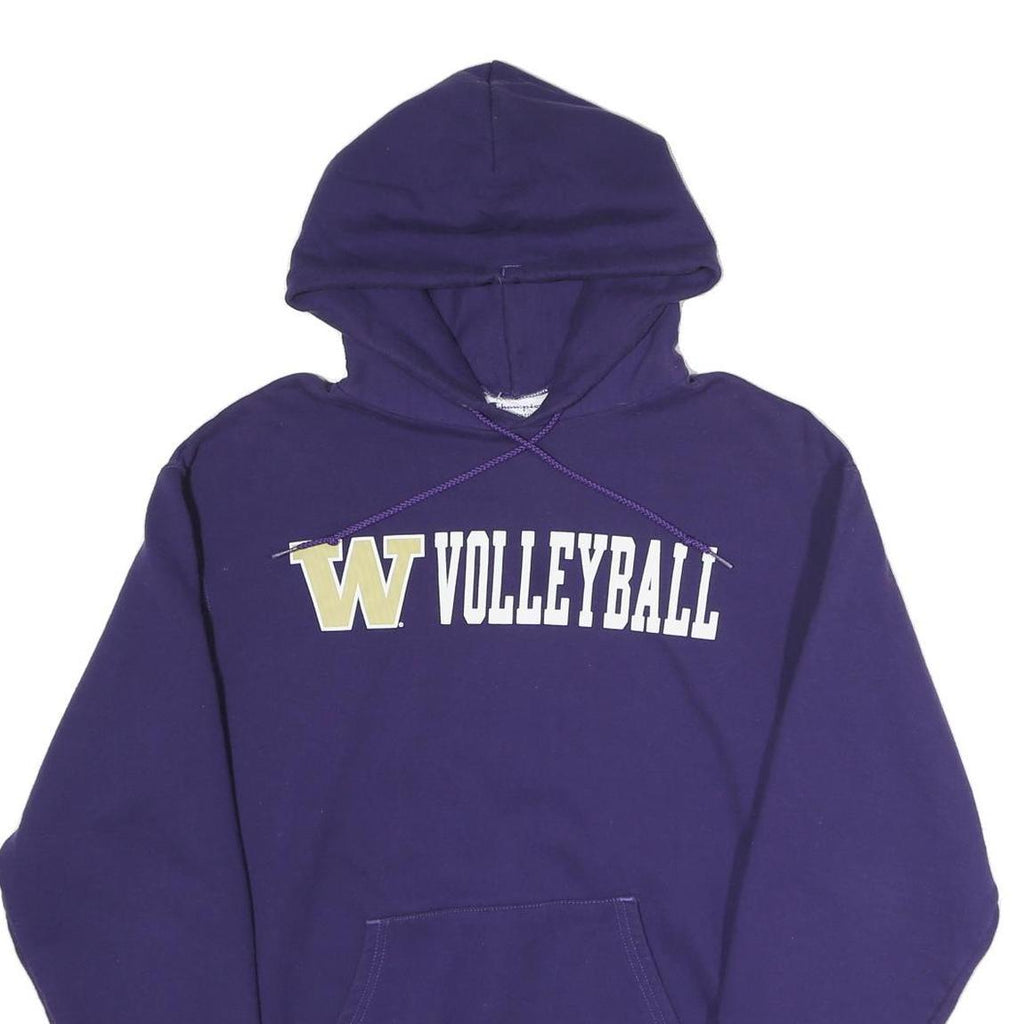 CHAMPION Womens Purple W Volleyball Pullover Hoodie M Cotton Blend Casual